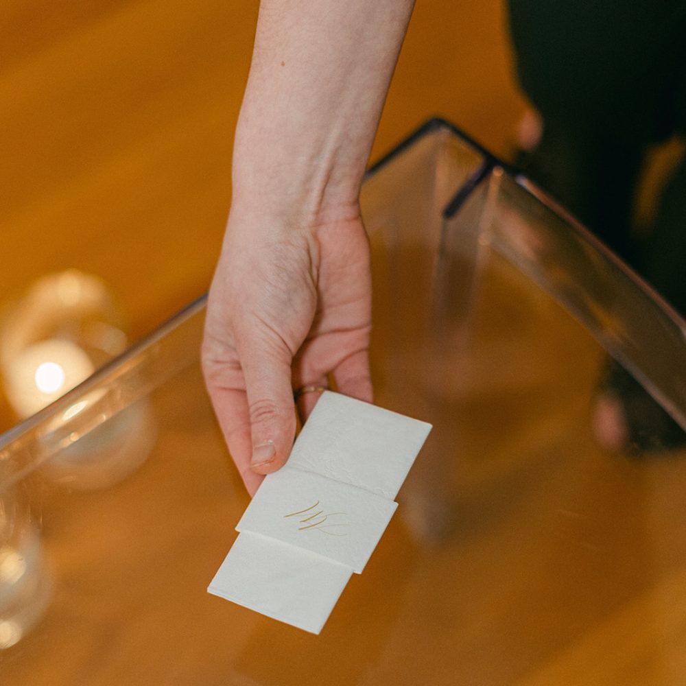 Taschentuchbanderolen für Hochzeit